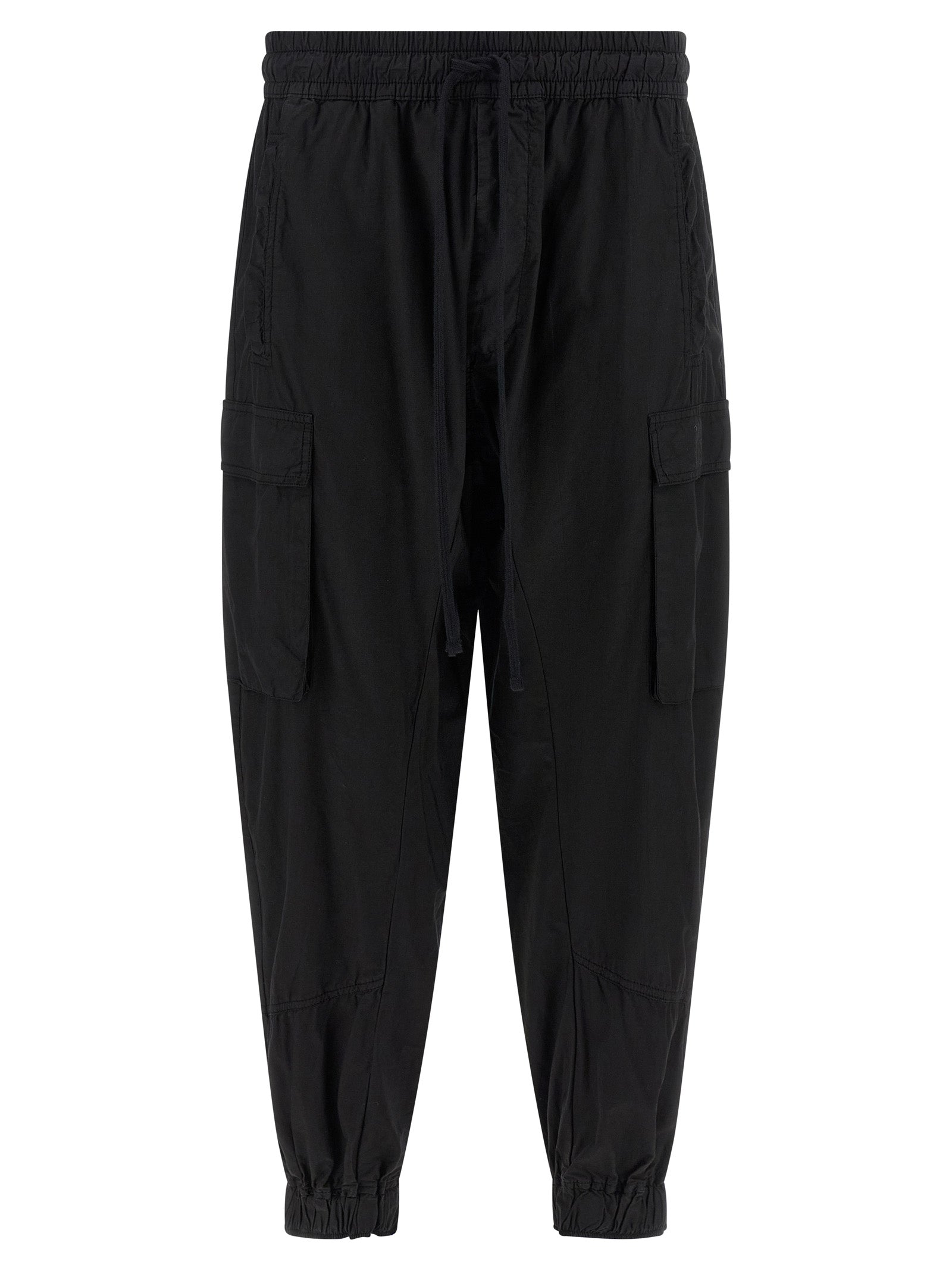 Black Organic Cotton Cargo Pants