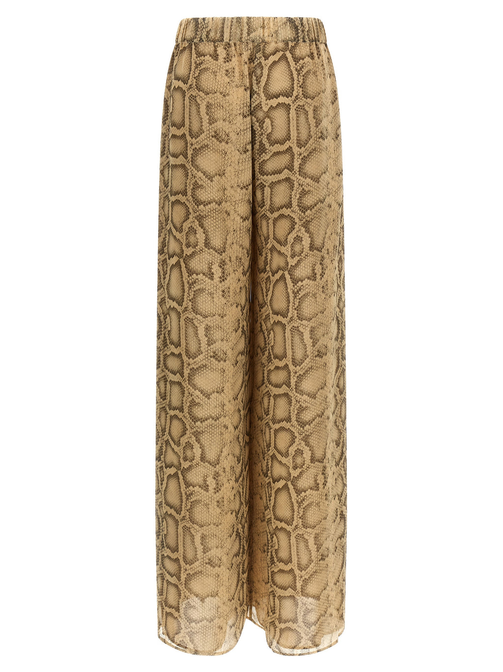 Beige Polyester Pants