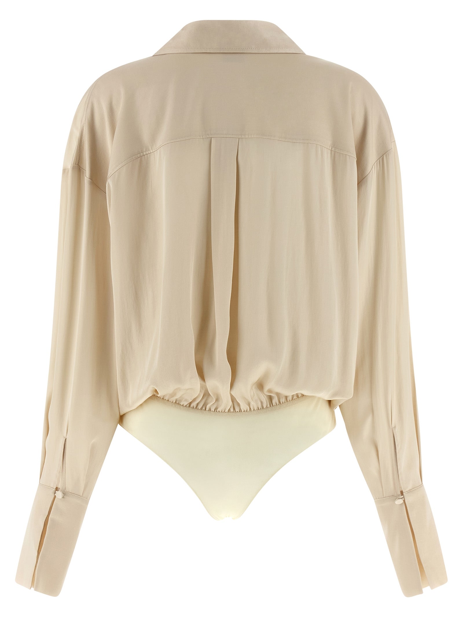 Beige Viscose Bodysuit