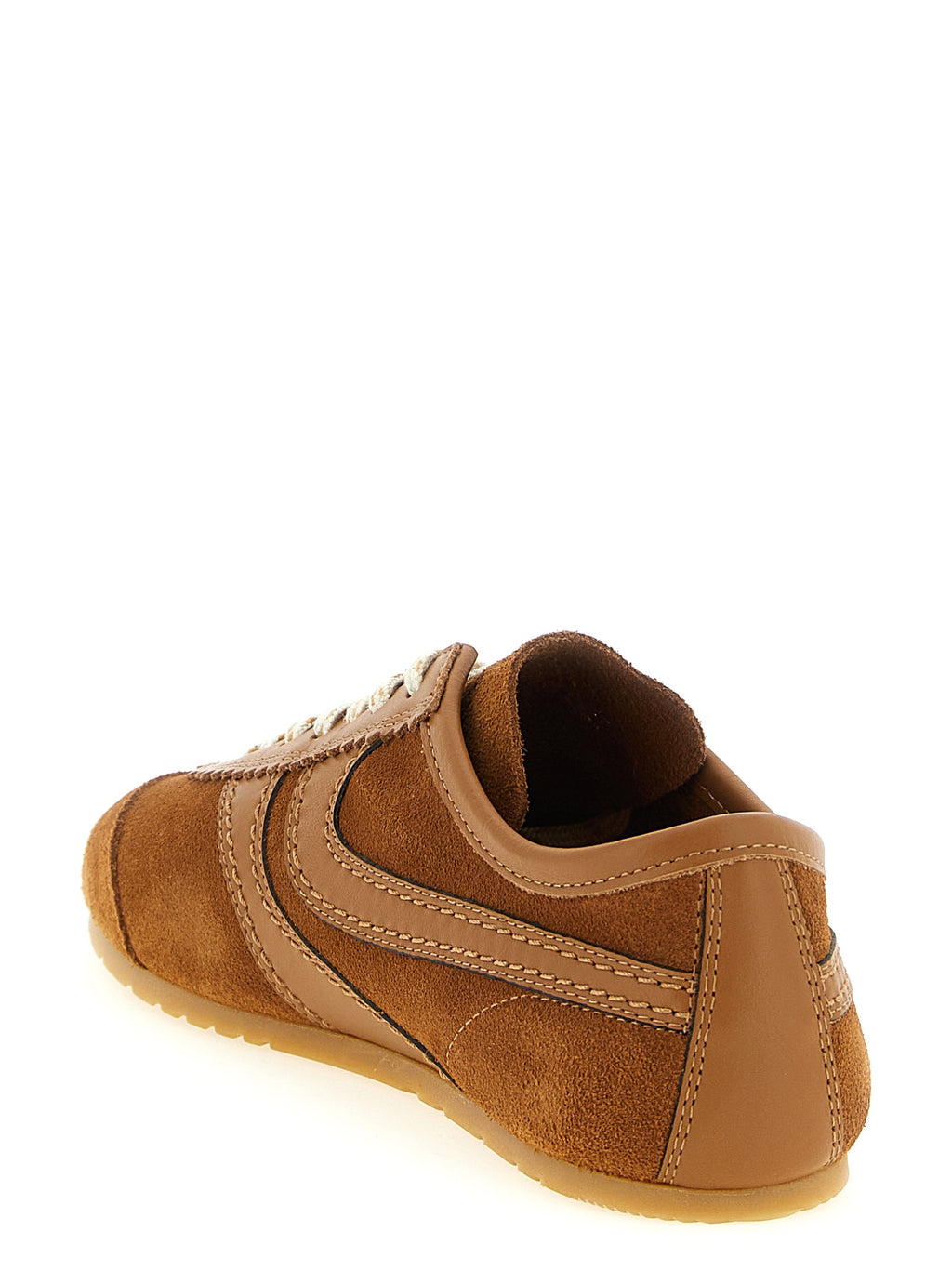 Brown Calfskin Low Top Sneakers