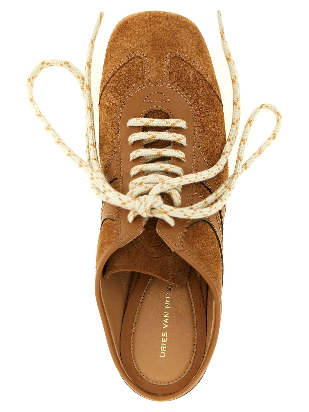 Brown Calfskin Platform Sneakers