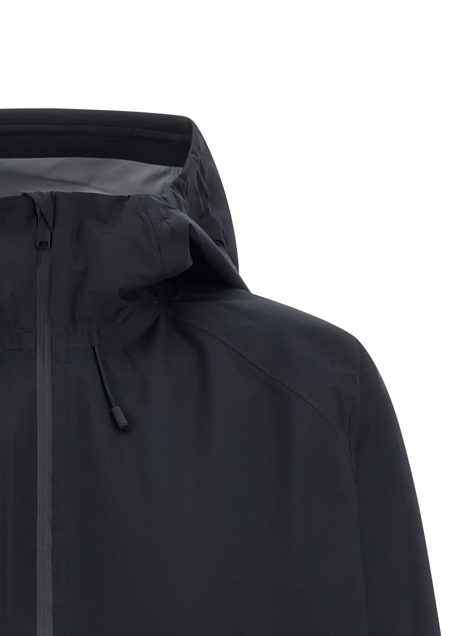 Black Polyester Shell Jacket