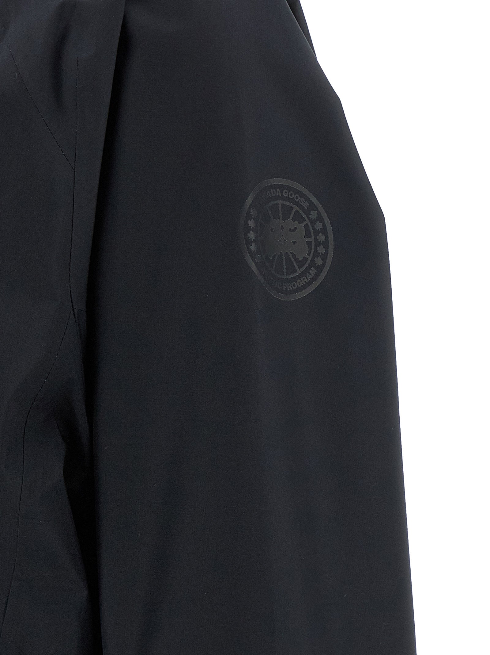 Black Polyester Shell Jacket