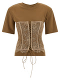 Brown Viscose T-Shirt