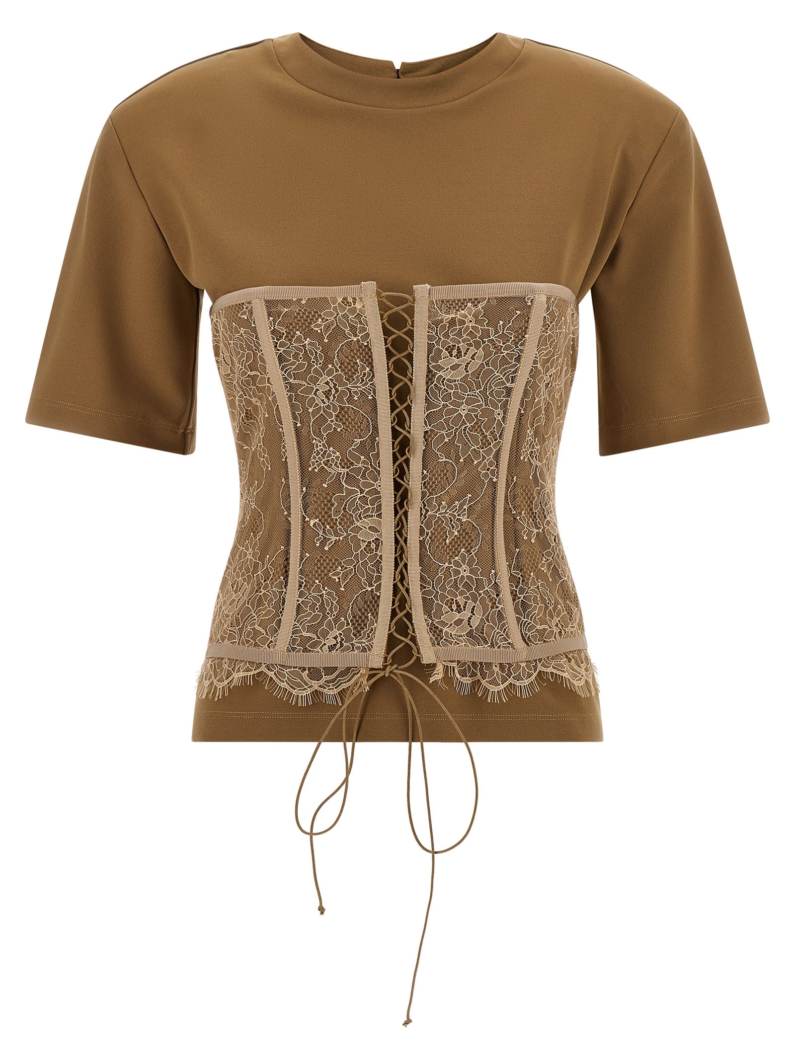 Brown Viscose T-Shirt