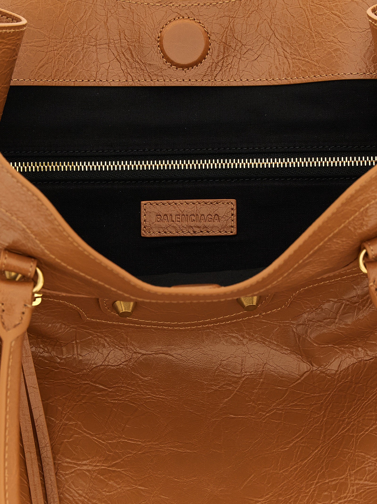 Brown Lamb Leather Shoulder Bag