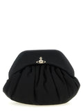 Black Viscose Clutch Bag