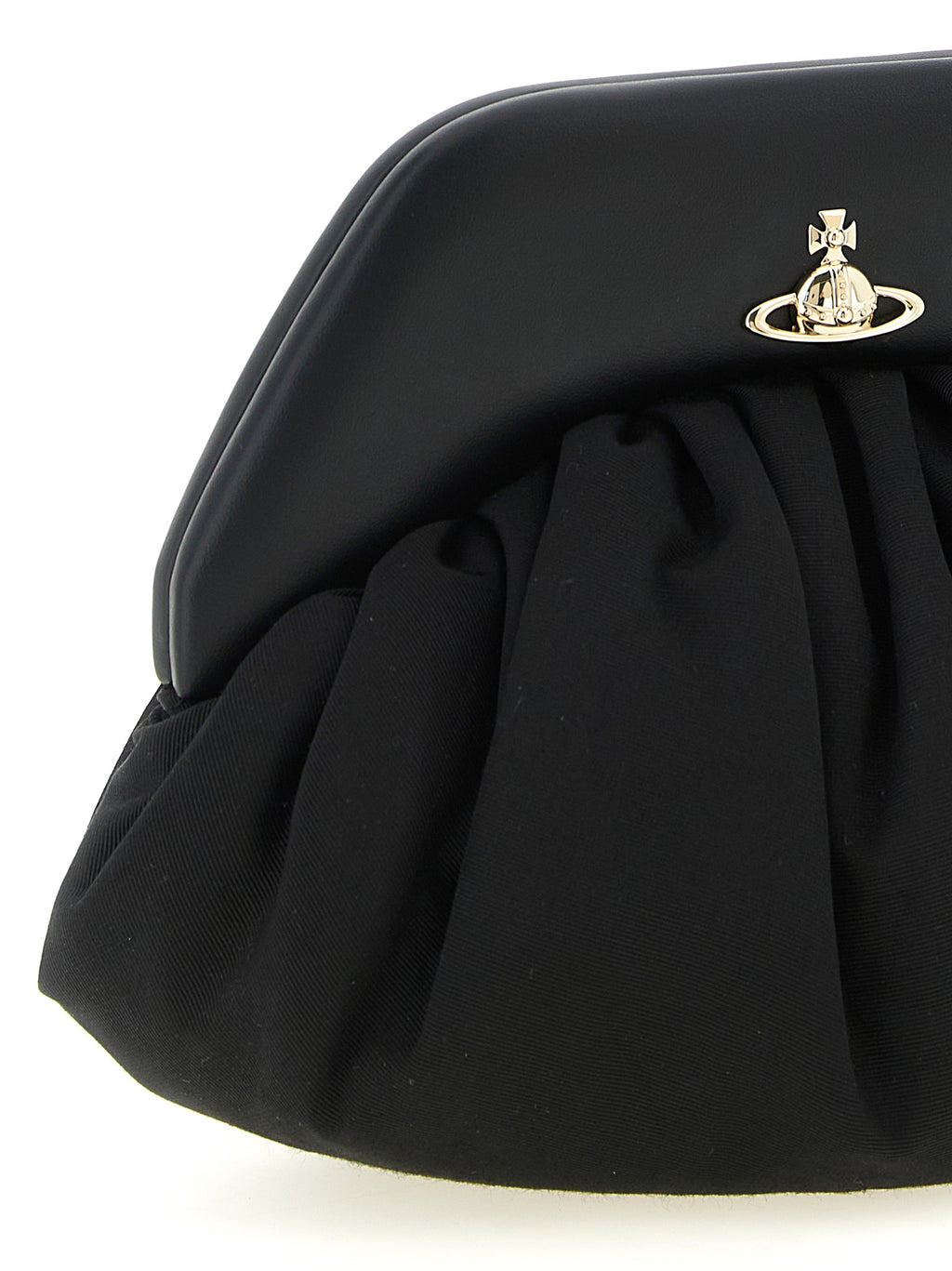 Black Viscose Clutch Bag