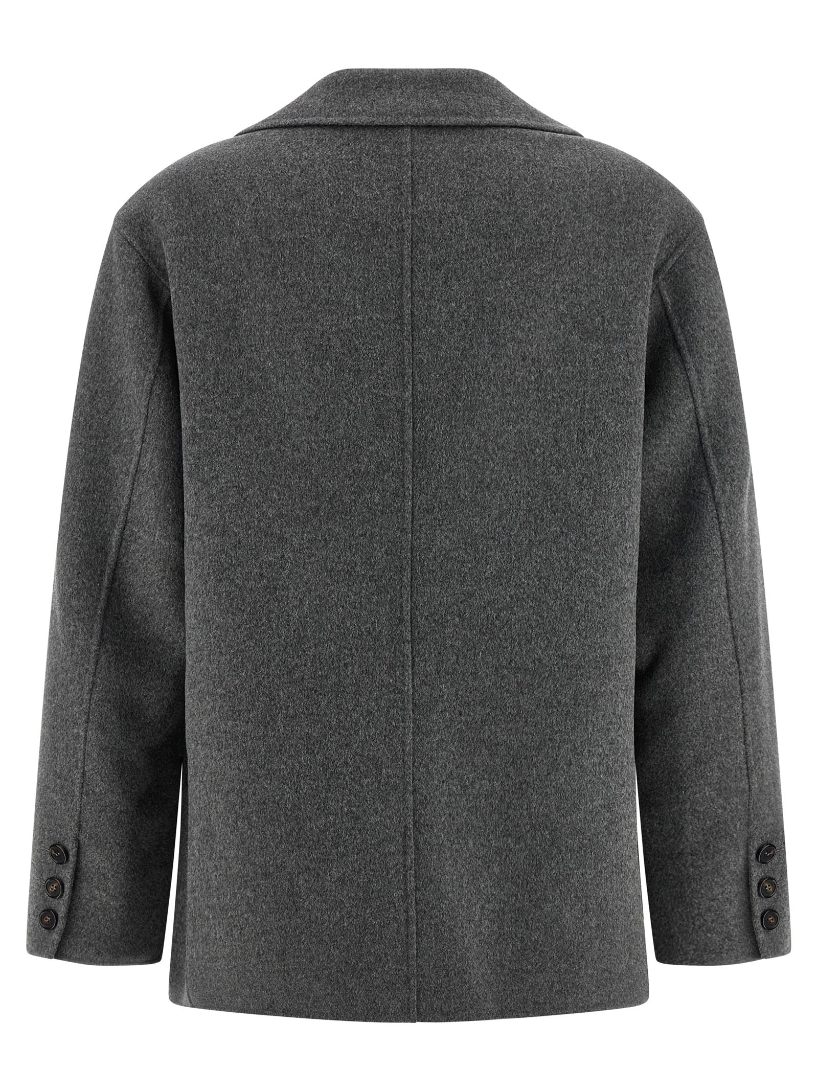 Gray Virgin Wool Blazer