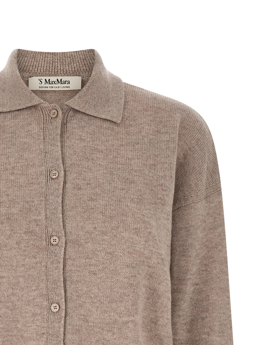Beige Wool Cardigan