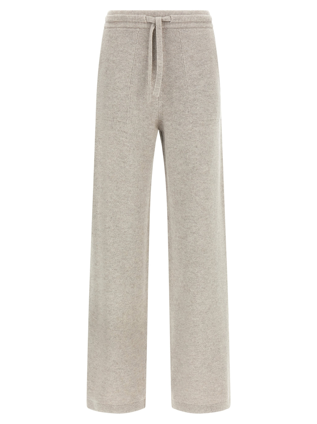 Beige Wool Casual Pants