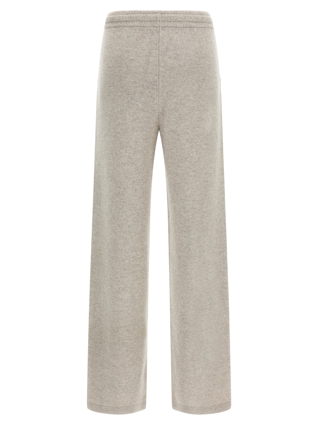 Beige Wool Casual Pants