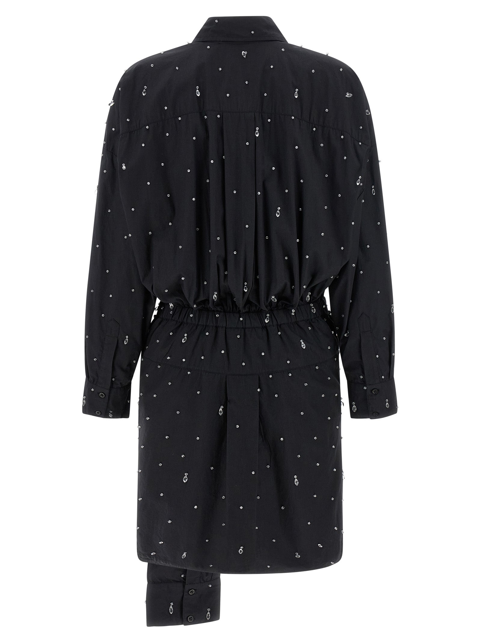 Black Cotton Short Dress