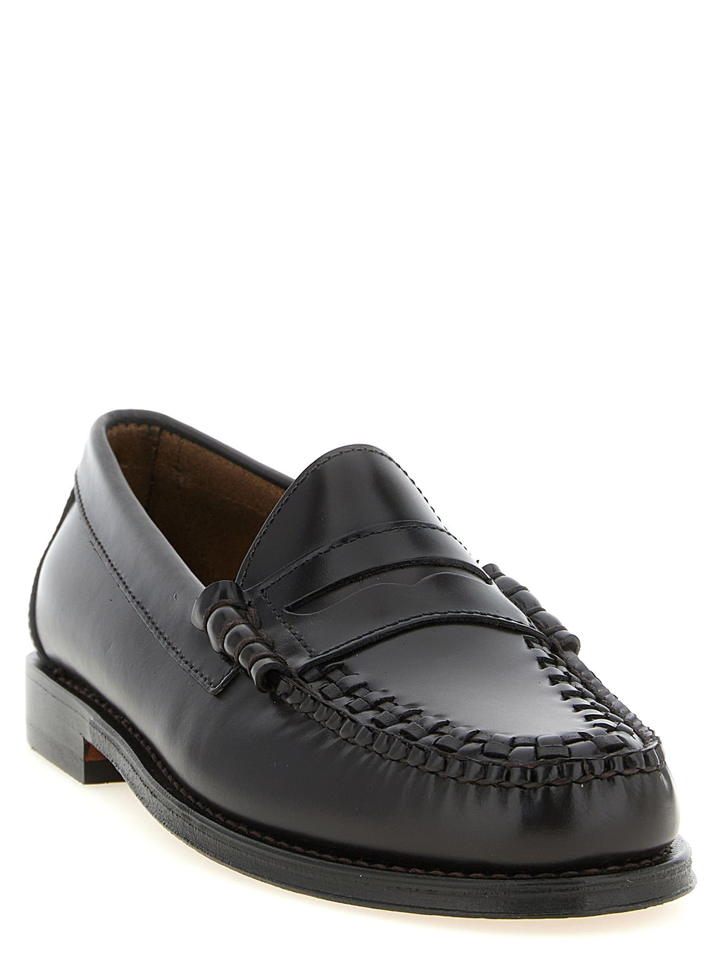 Brown Cowhide Slip-On Loafers