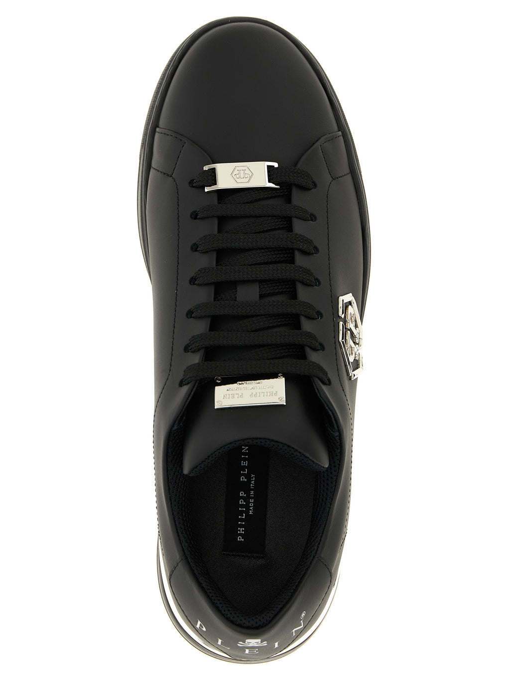 Black Calfskin Low Top Sneakers