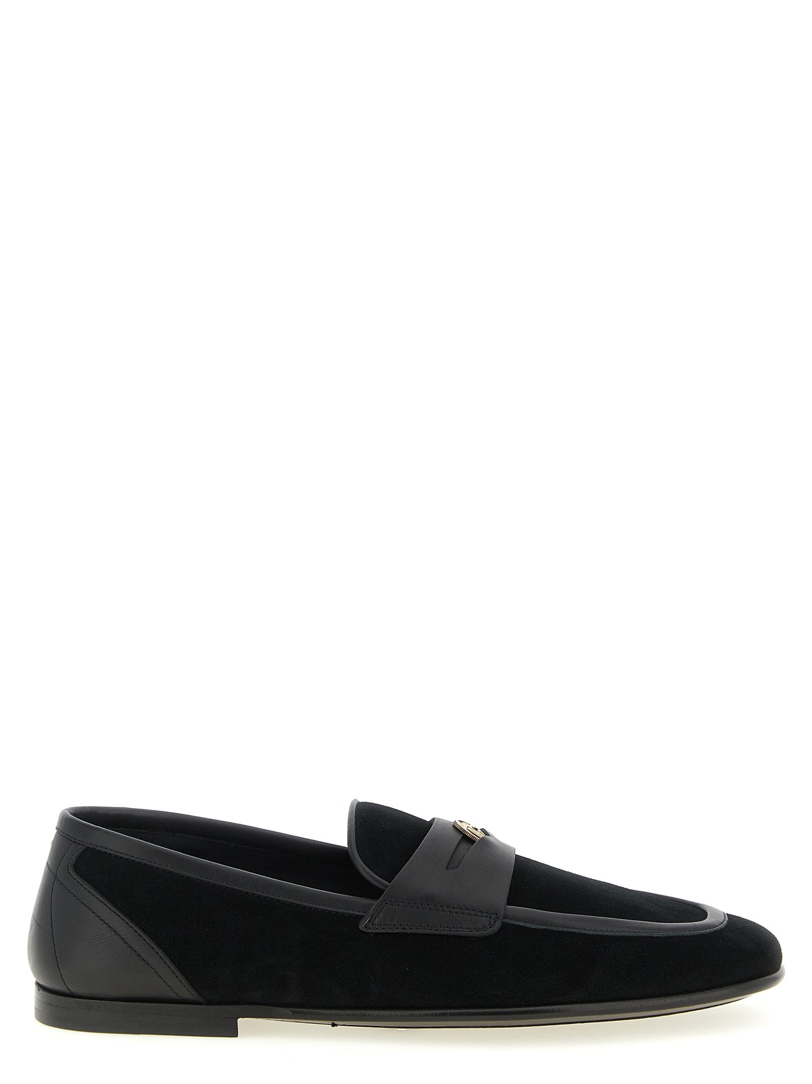 Black Calfskin Slip-On Loafers