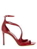 Multicolor Leather Stiletto Heel Sandals
