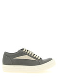 Gray Cowhide Low Top Sneakers