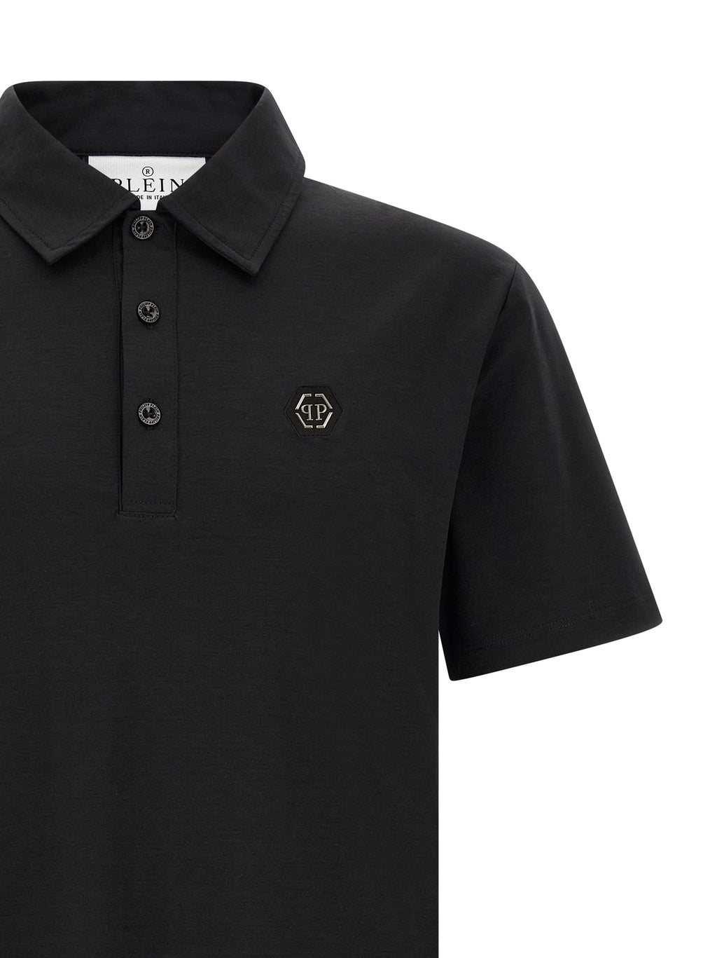 Black Cotton Polo Shirt