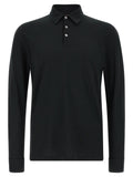 Black Cotton Polo Shirt