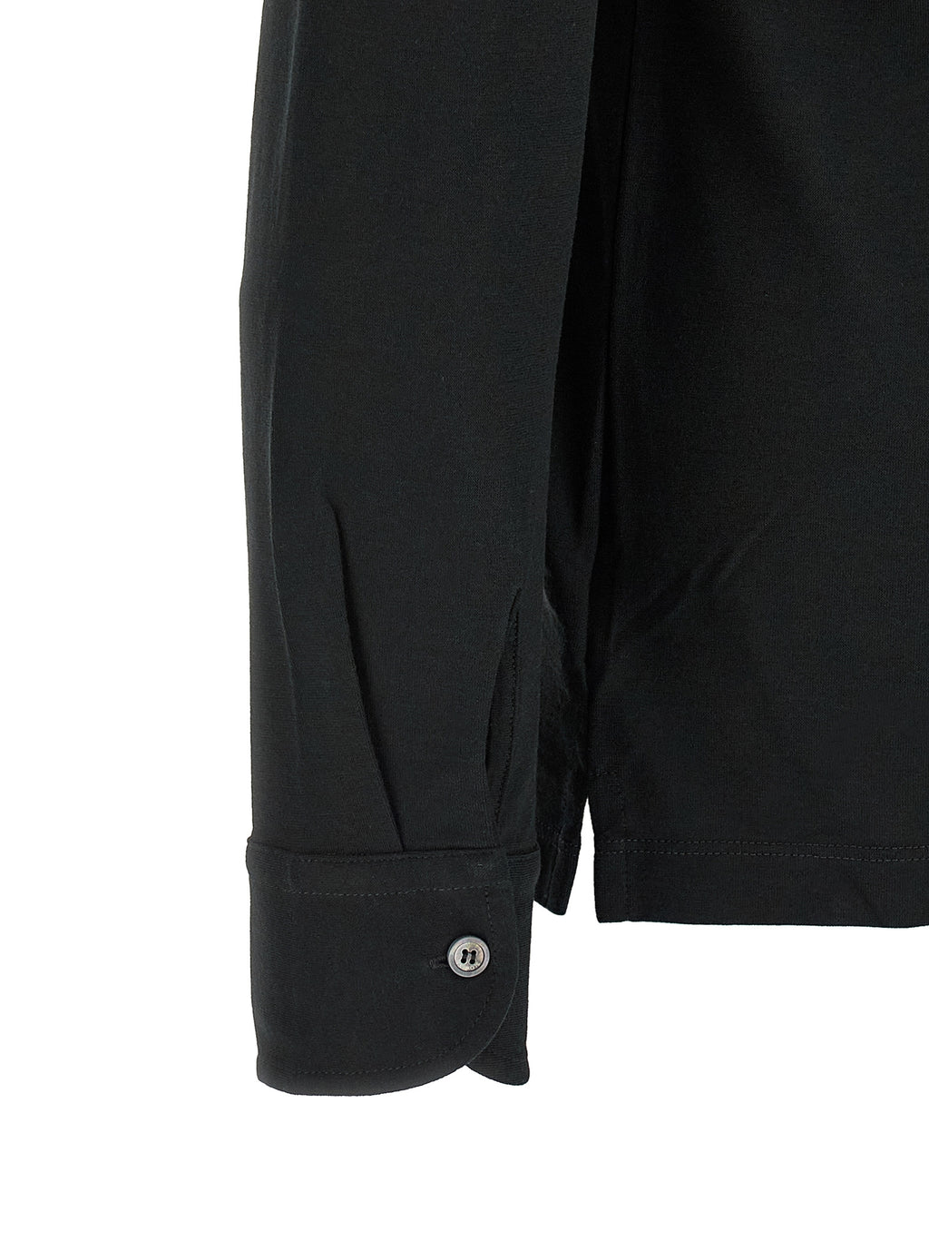 Black Cotton Polo Shirt