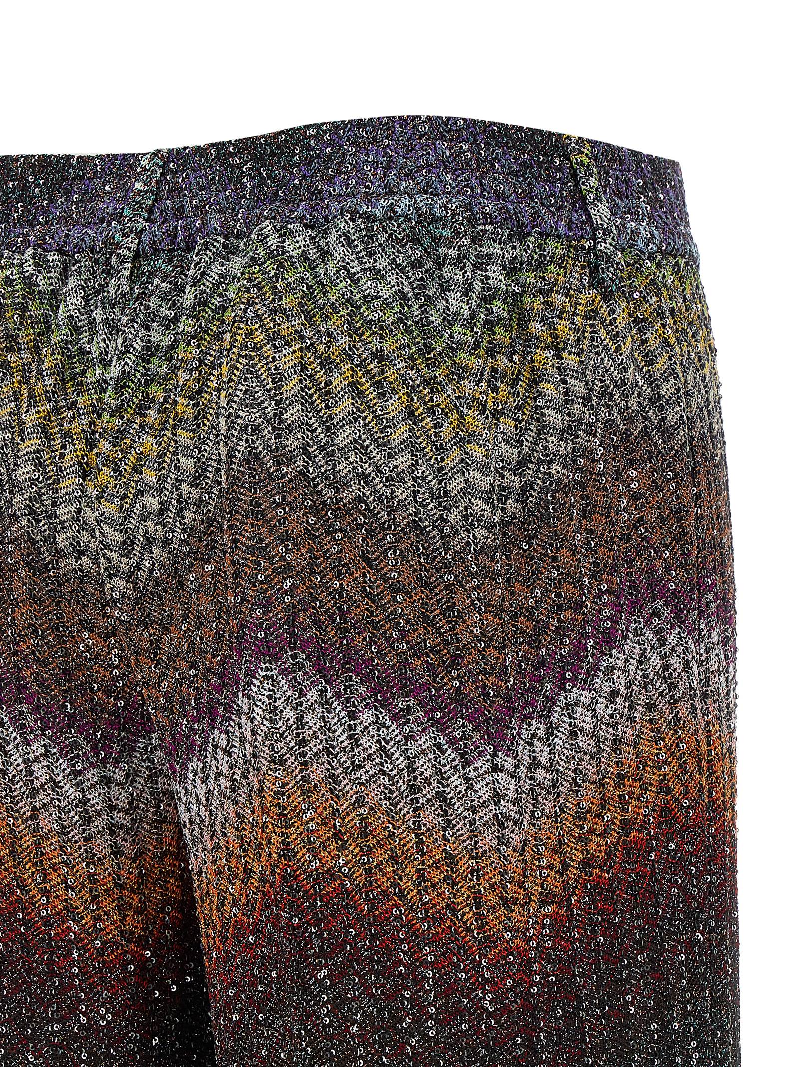 Multicolor Viscose Casual Pants