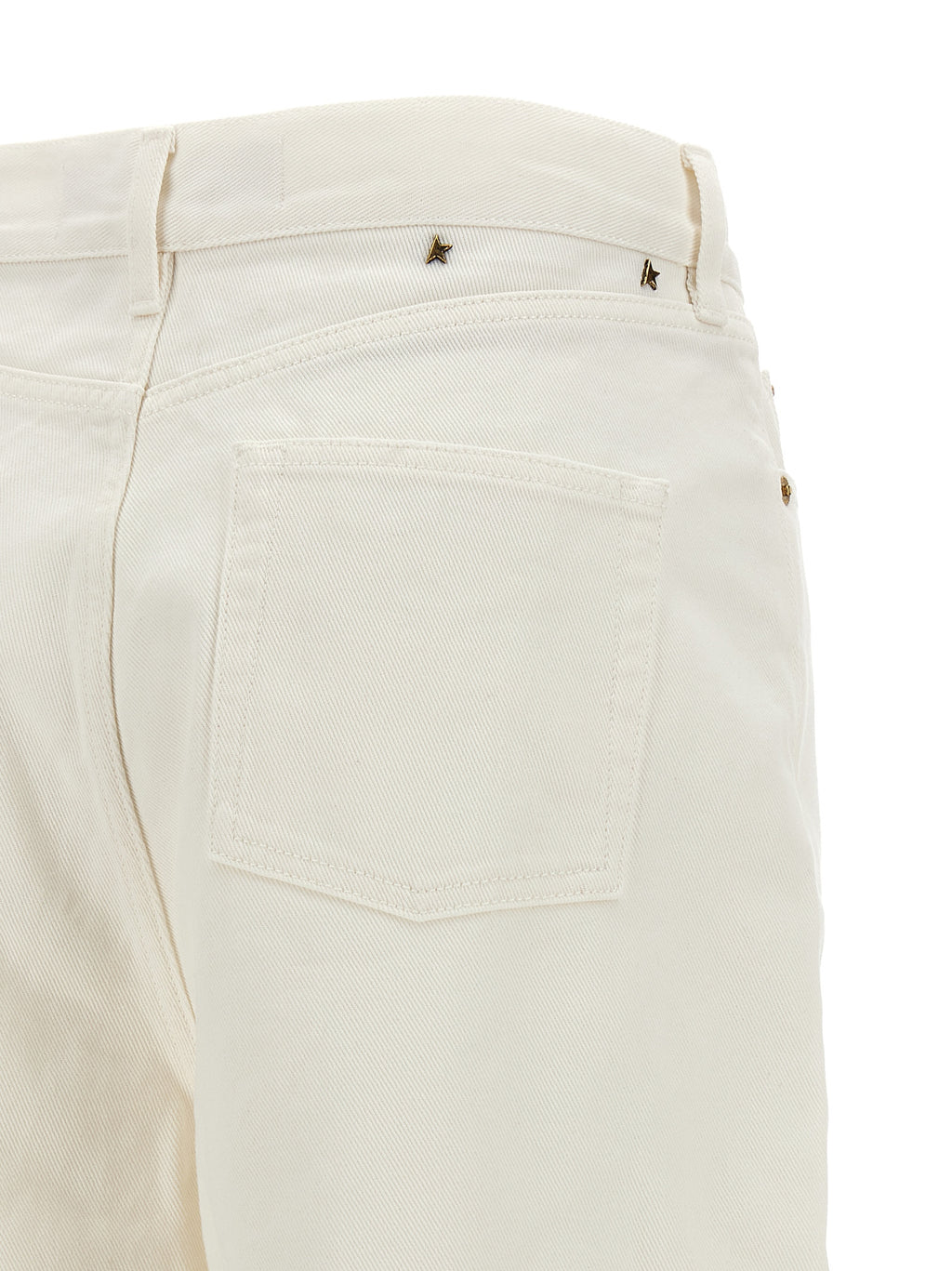 White Cotton Boyfriend Jeans