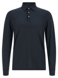 Blue Cotton Polo Shirt