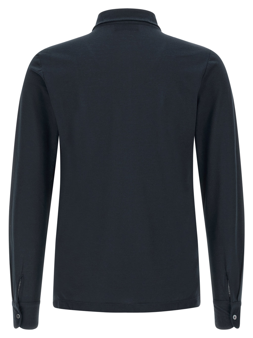 Blue Cotton Polo Shirt