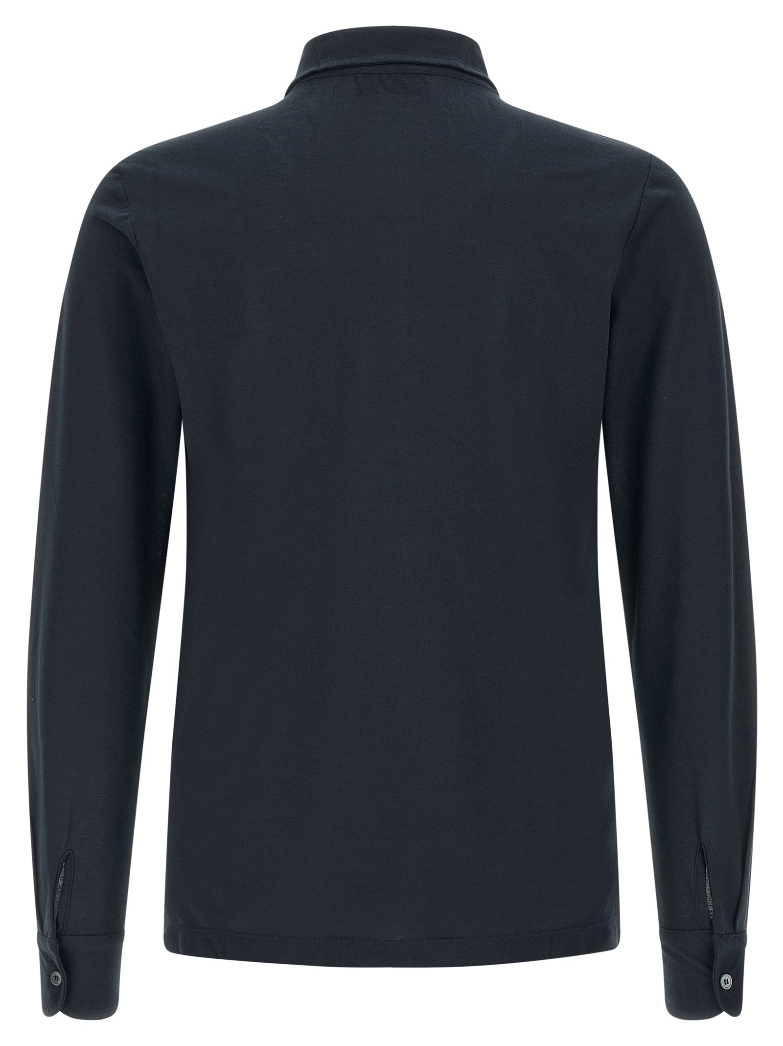 Blue Cotton Polo Shirt