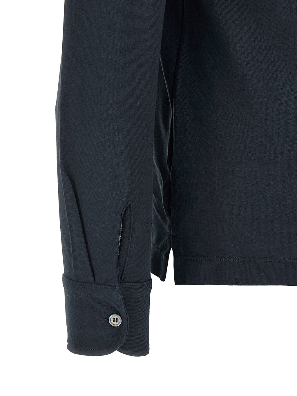 Blue Cotton Polo Shirt