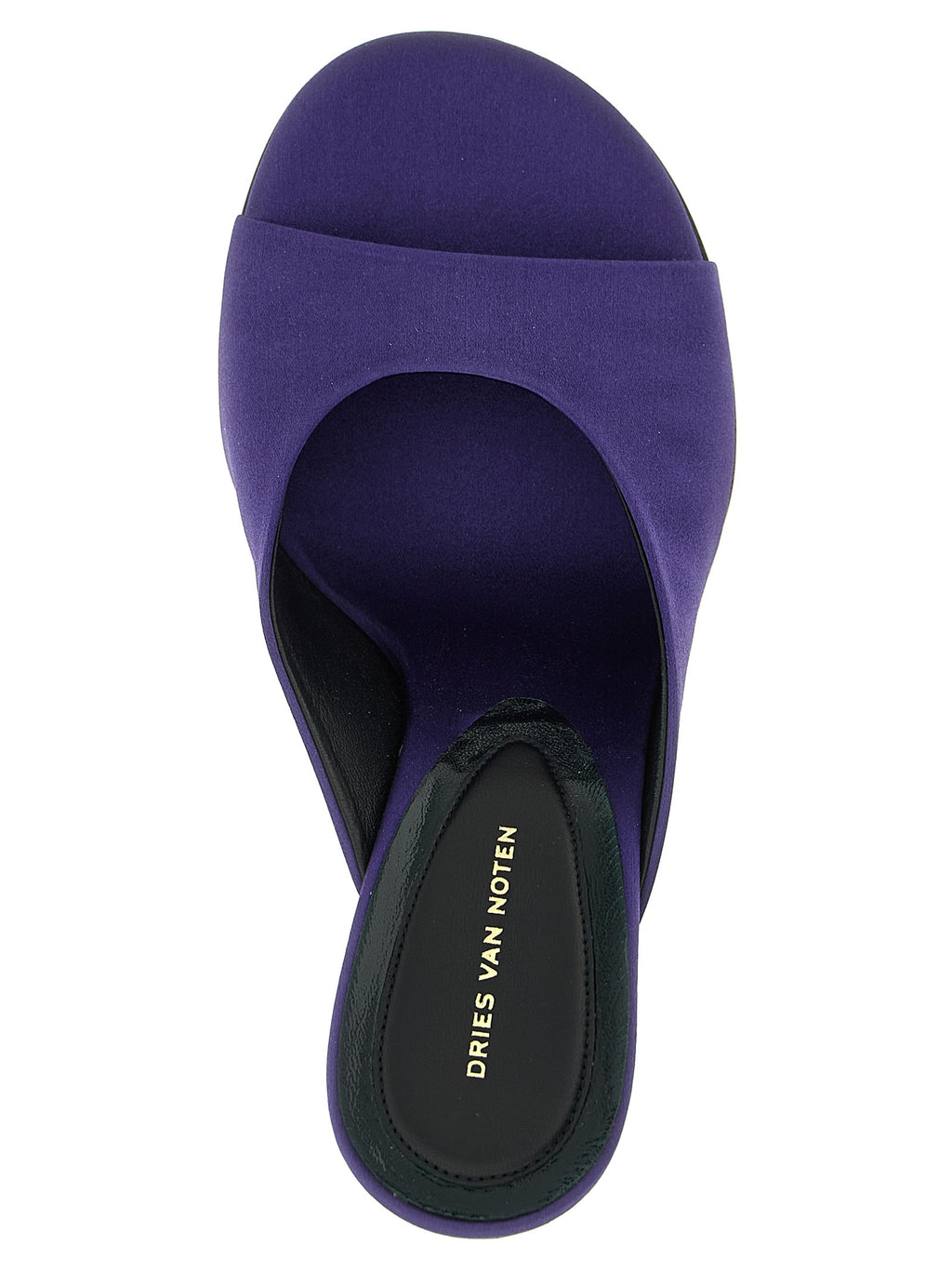 Purple Cotton Wedge Sandals