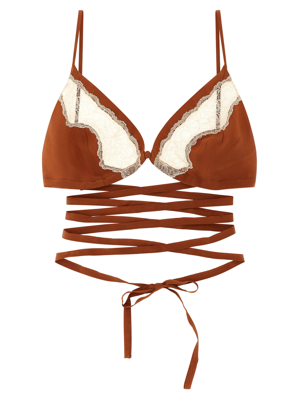 Brown Silk Bra