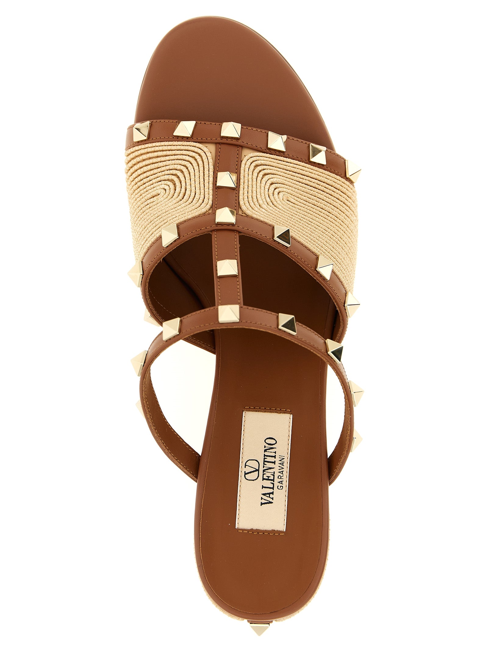 Brown Calfskin Flat Sandals