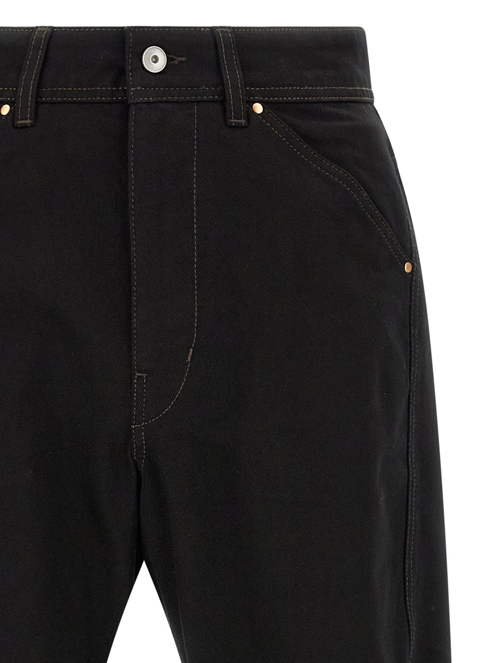 Black Cotton Relaxed Fit Jeans