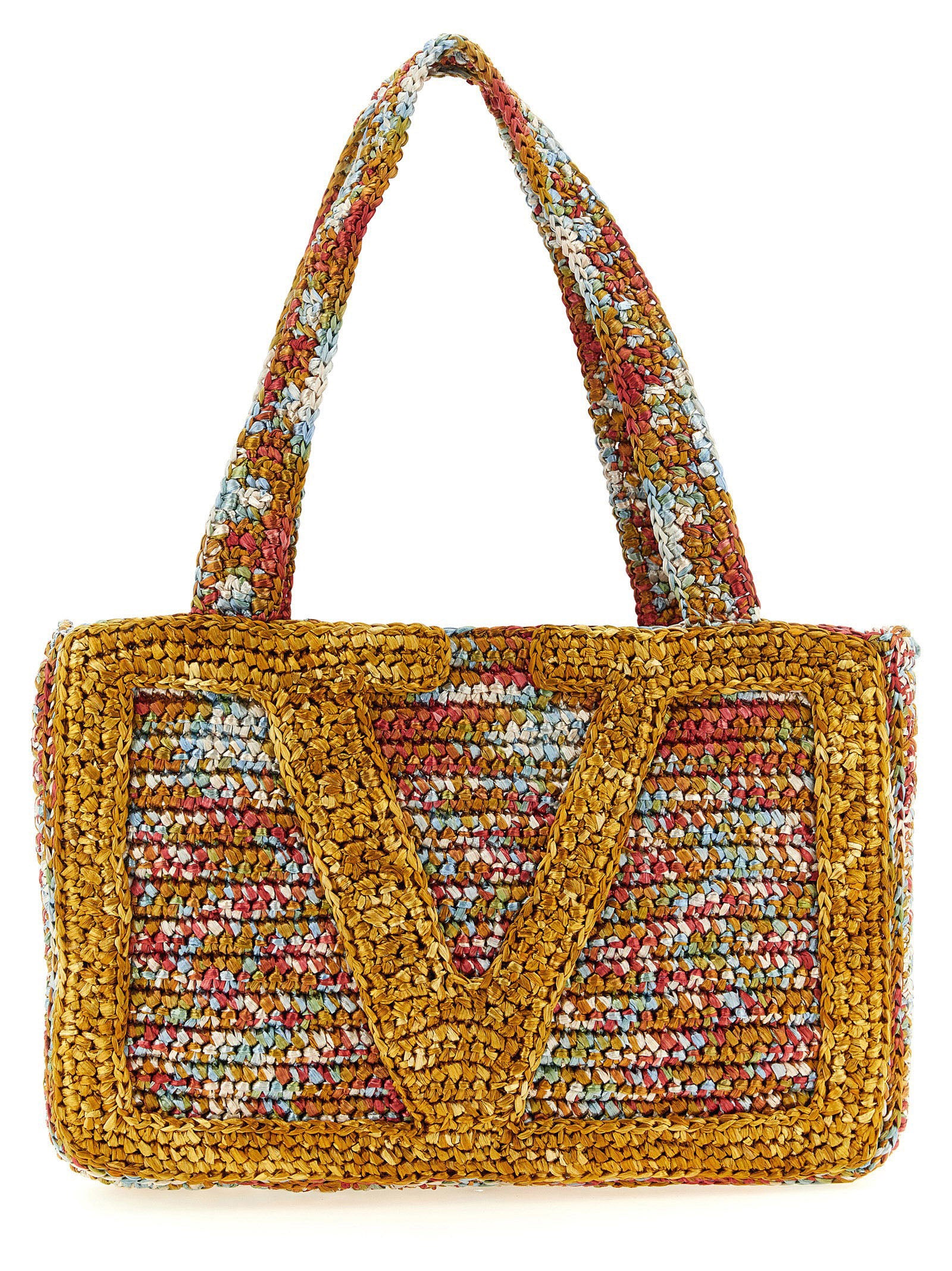Multicolor Viscose Tote Bag