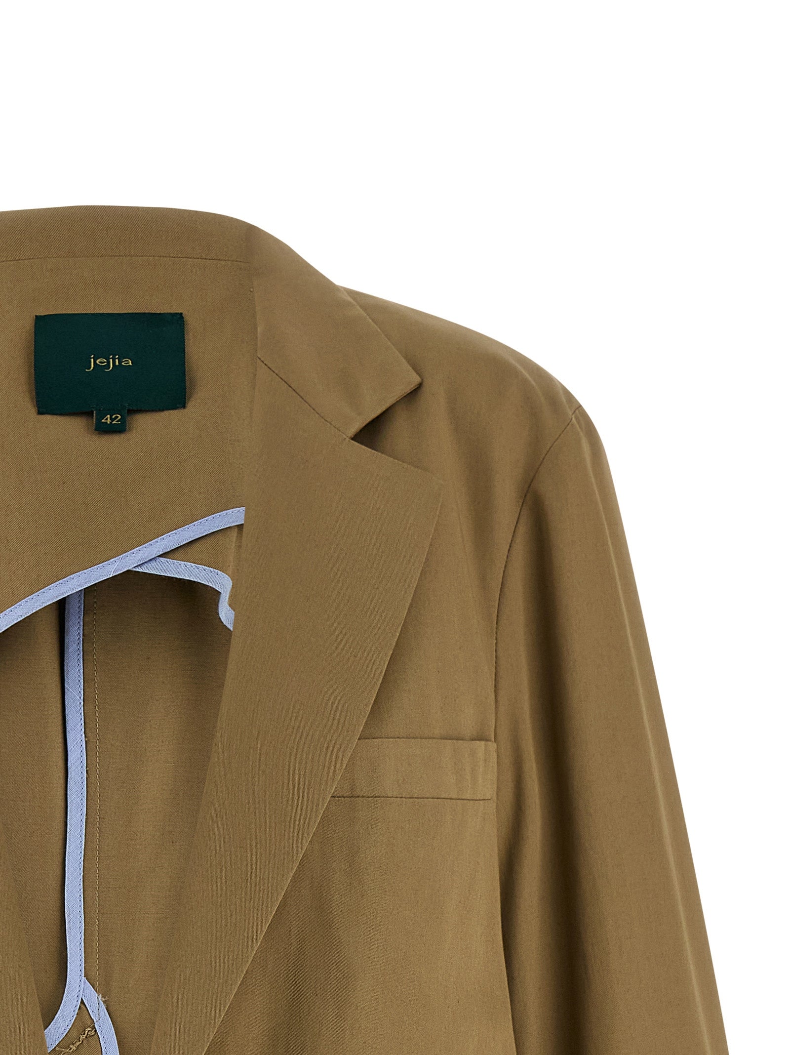 Beige Cotton Blazer