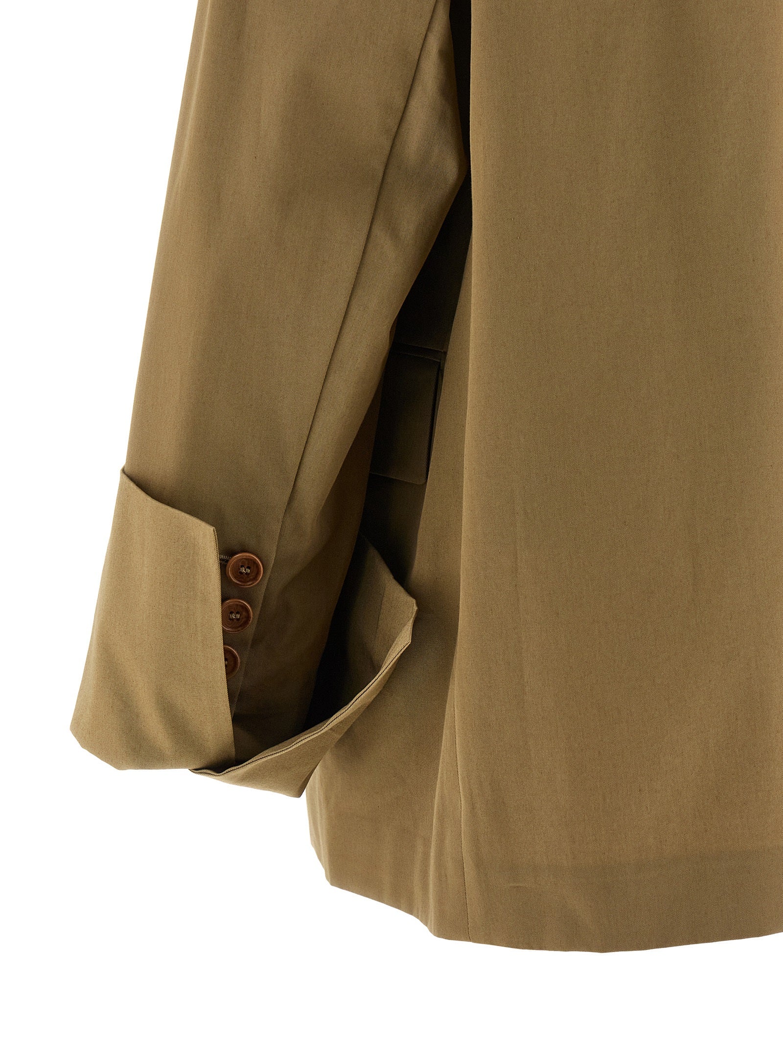 Beige Cotton Blazer