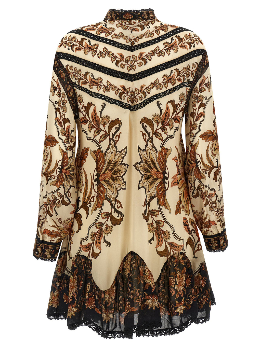 Beige Viscose Short Dress