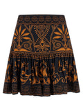 Multicolor Viscose Long Skirt
