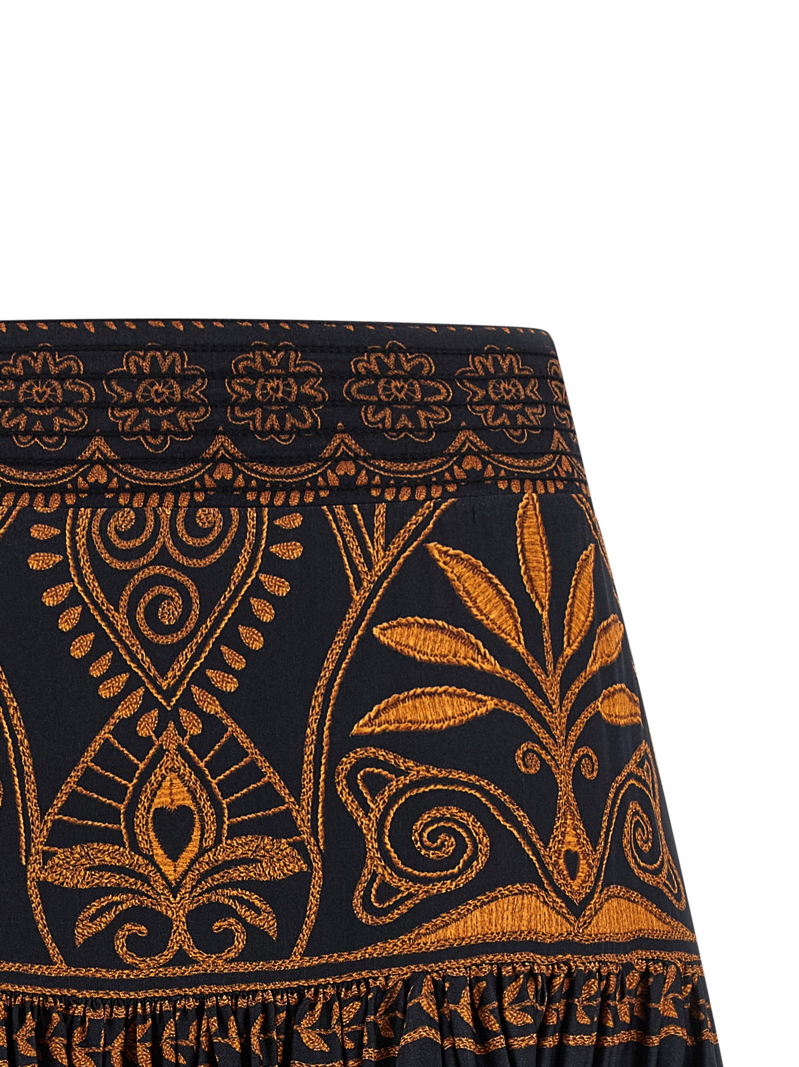 Multicolor Viscose Long Skirt