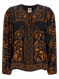 Multicolor Viscose Blouse