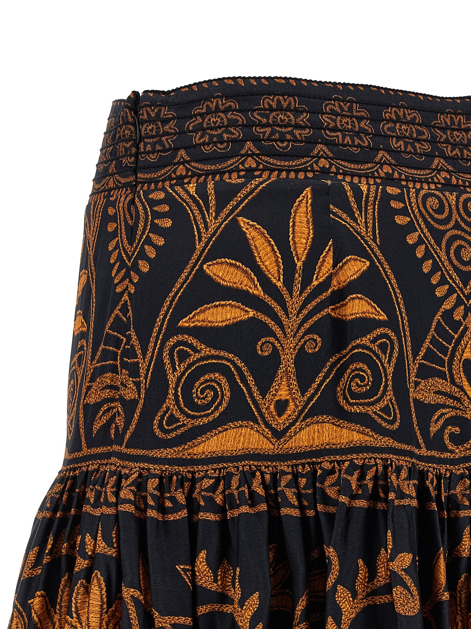 Multicolor Viscose Long Skirt