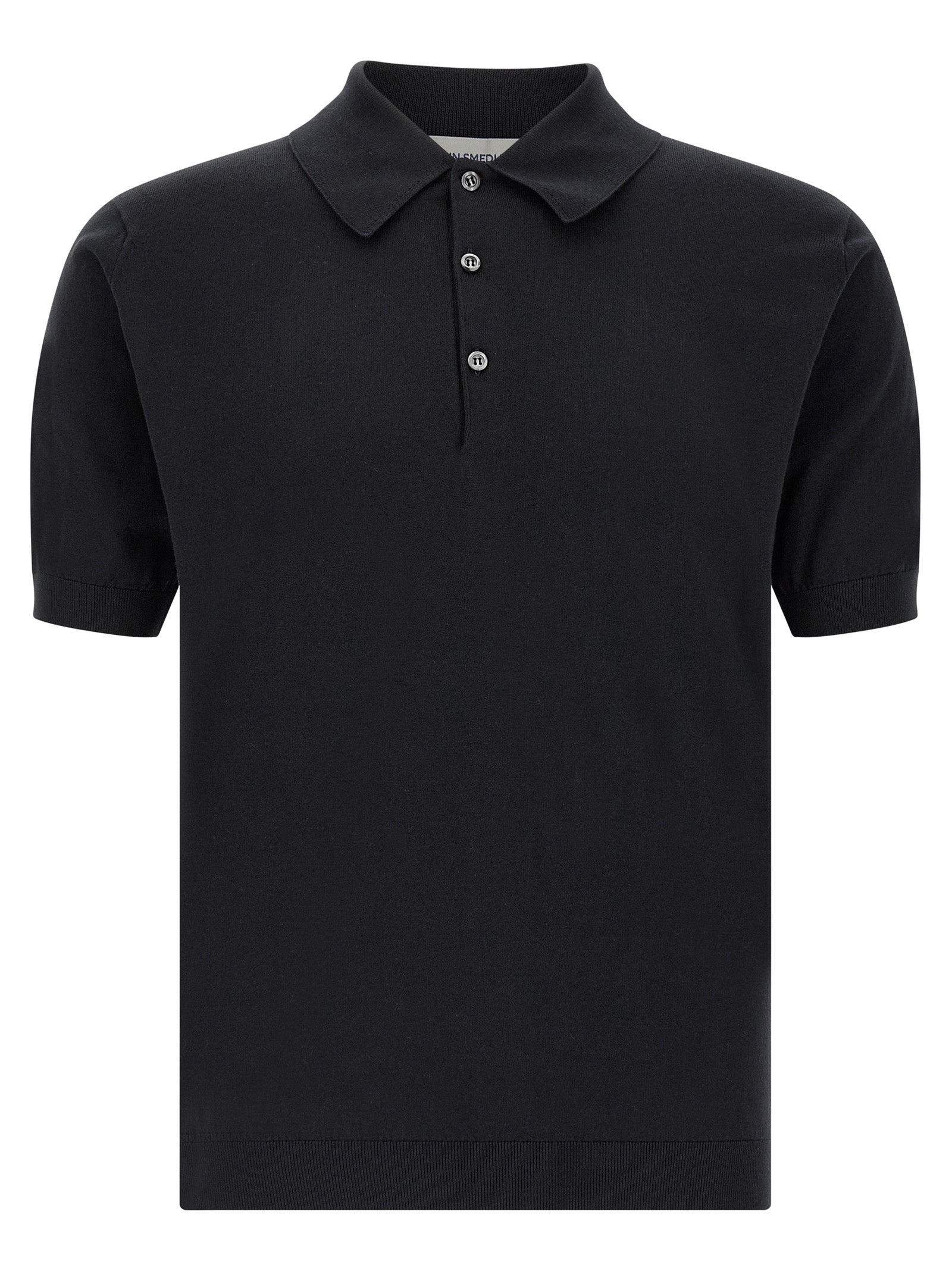Black Cotton Polo Shirt
