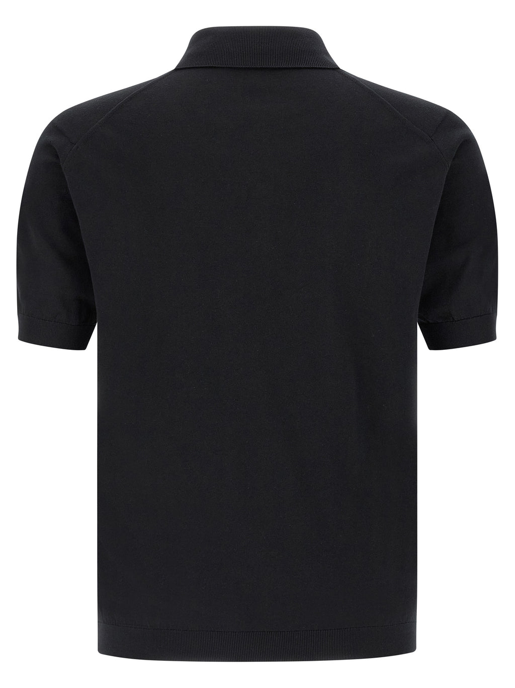 Black Cotton Polo Shirt