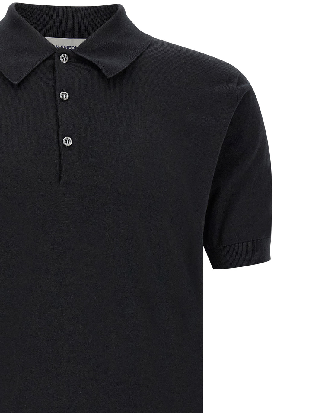 Black Cotton Polo Shirt