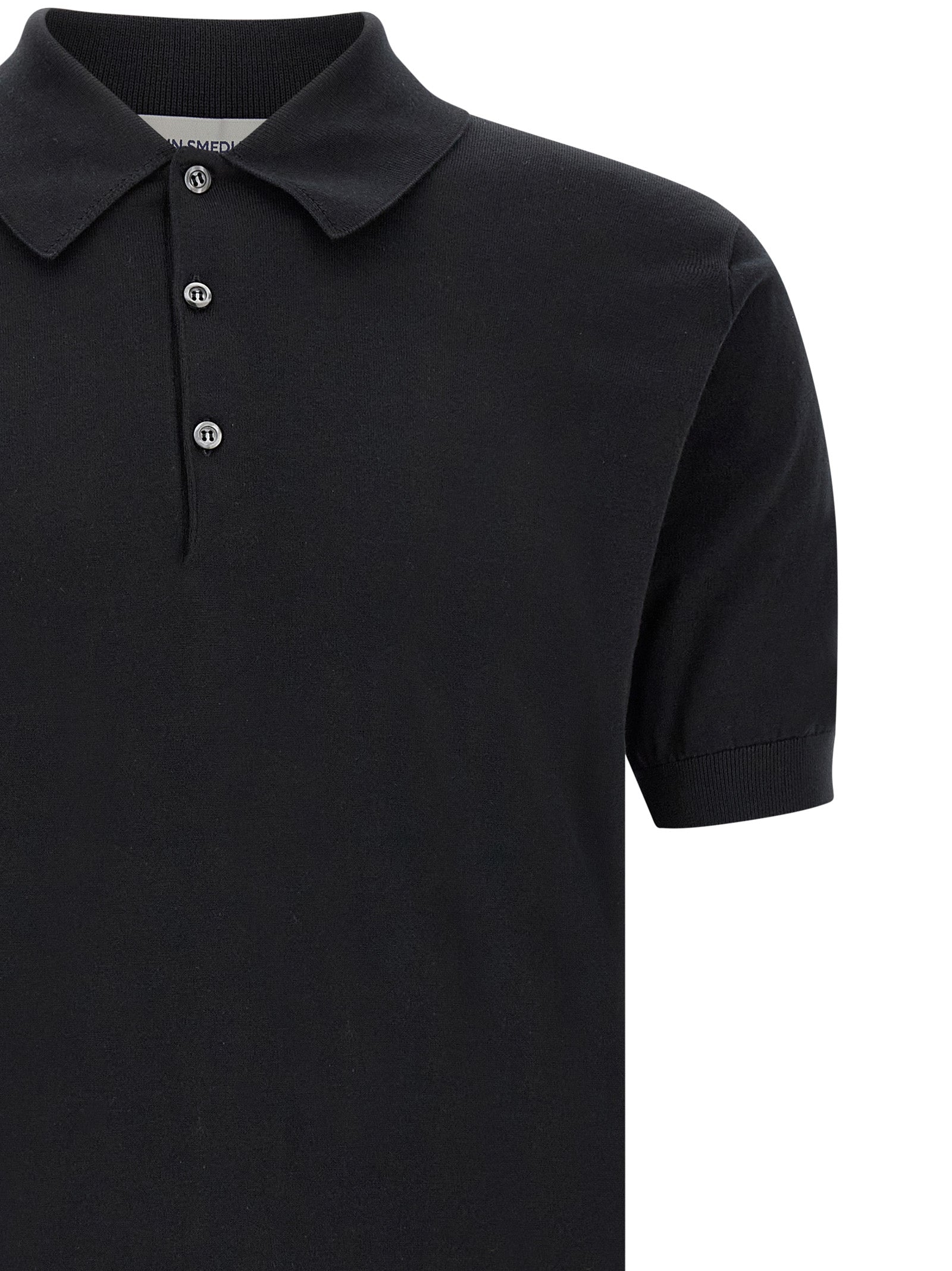 Black Cotton Polo Shirt