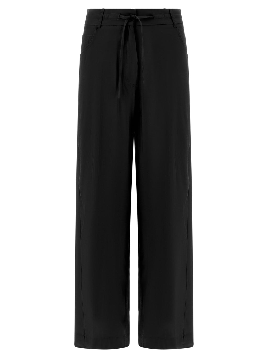 Black Viscose Casual Pants
