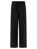 Black Viscose Casual Pants