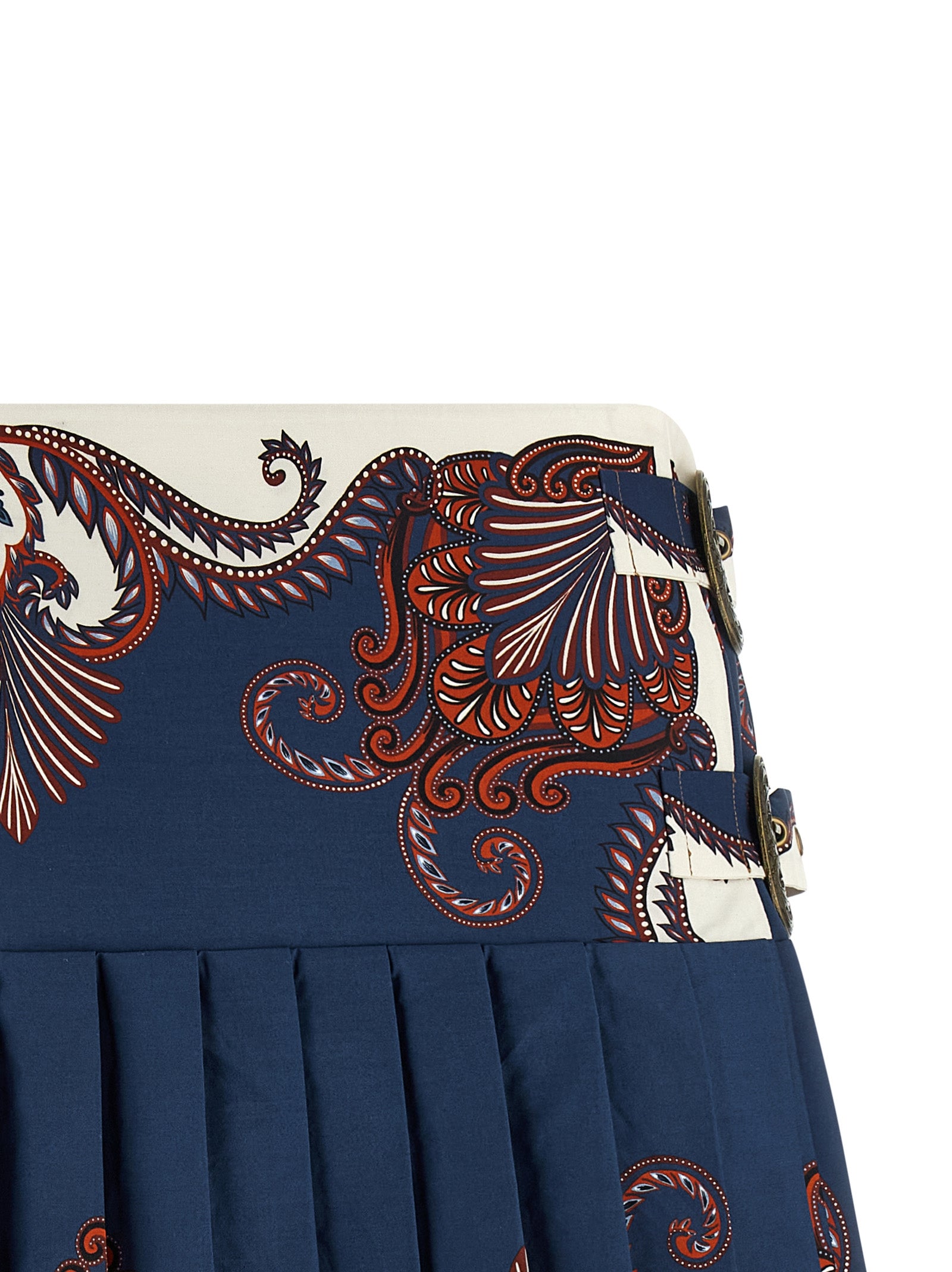 Blue Cotton Long Skirt